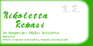 nikoletta repasi business card
